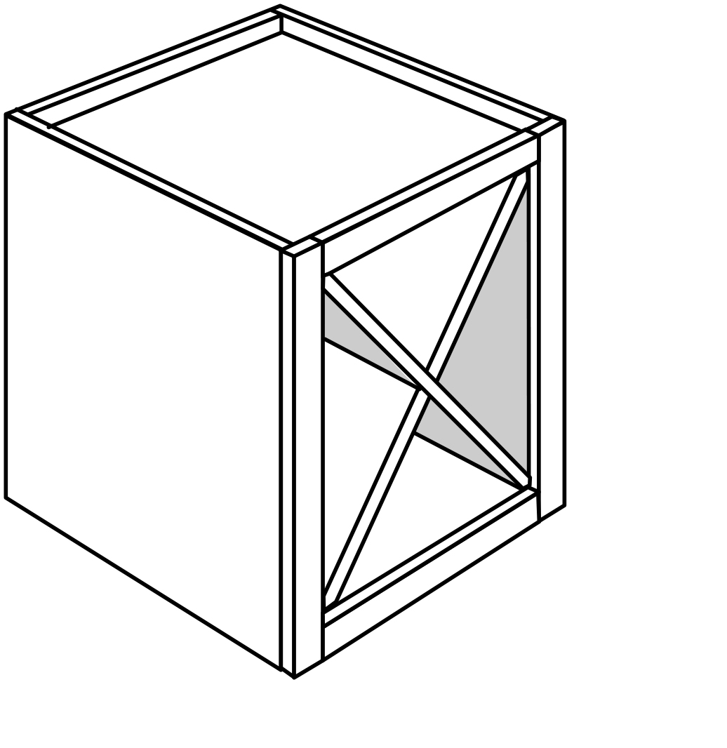 X Wine Rack 18" W x 18" H JSI